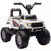 Qaba 12V Kids Ride on Truck Car, Licensed Ford F-150 Electric Car for Kids with Headlight, Horn, Battery Powered Electric Vehicle for Ages 2-5 Boys Girls, White
