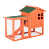 Pawhut 48” X 24\" X 36\" Deluxe Waterproof Rabbit Hutch Wooden Bunny Cage Small Animal House With Ladder And Run