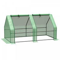 Outsunny 6' X 3' X 3' Portable Tunnel Greenhouse Outdoor Garden Mini With Large Zipper Doors & Water