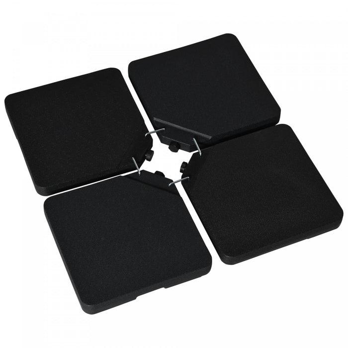 Outsunny Set of 4 Parasol Base Stand Weights, Black