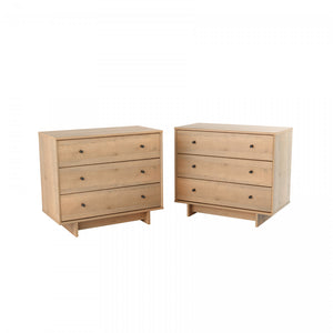 Finnley 3-drawer Nightstand - Natural Oak