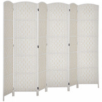 HOMCOM 6 Panel Folding Room Divider Privacy Screen Indoor Home Decoration