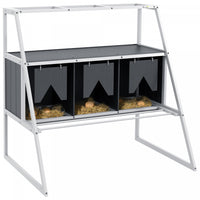 Pawhut Nesting Boxes For Chickens, 3 Compartments Wooden Nesting House For Hens Laying Eggs, Chicken