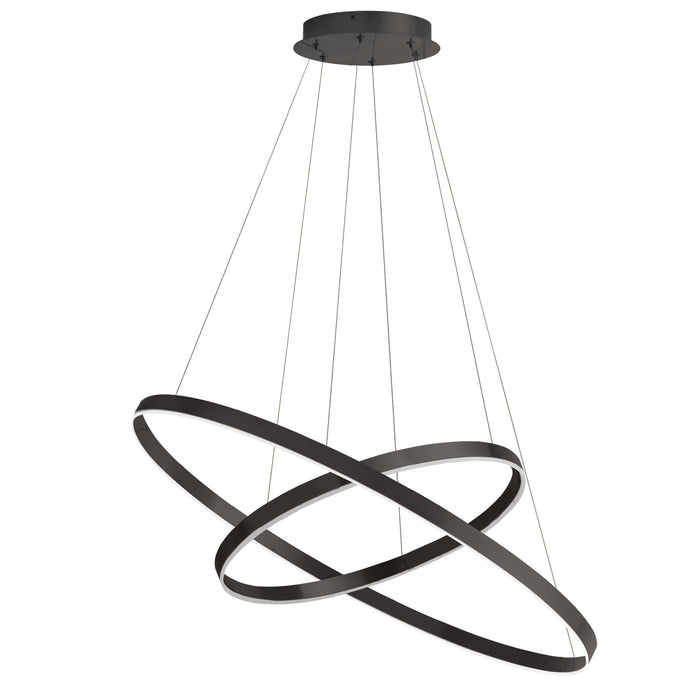 Dainolite Circulo Chandelier 97w Matte Black White Acrylic Diffuser Lamp