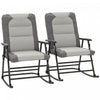 Outsunny 2pc Patio Foldable Rocking Chair Set, Light Grey
