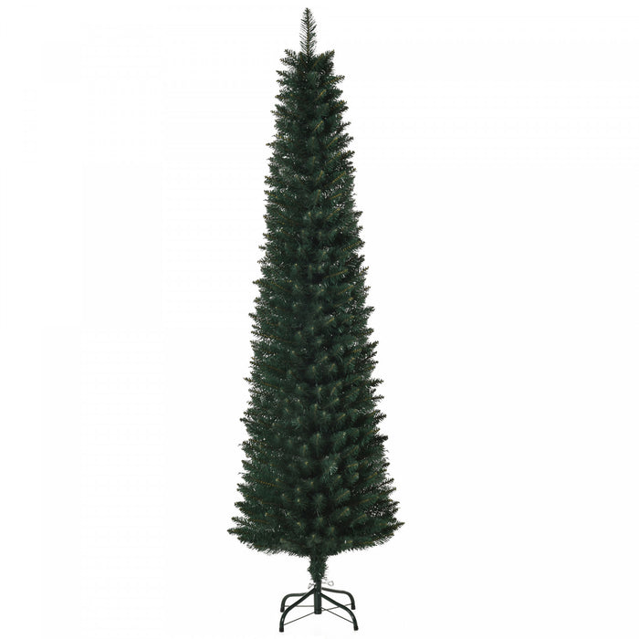 Homcom 6ft Artificial Pencil Christmas Tree With 380 Branch Tips