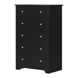 Vito 5-drawer Chest - Pure Black 