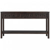 Michael Solid Wood Console Table For Entryway With Storage Drawers And Bottom Shelf - Brown