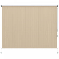 Outsunny Outdoor Roller Shade, 8' X 6' Patio Door Blinds, Beige