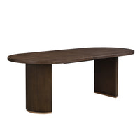 Madison Oval Solid Wood Dining Table with Double Pedestal Base,Walnut 