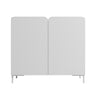 Manhattan Comfort Mid-century Modern Bogardus Accent Cabinet With 4 Shelves In White