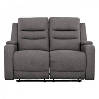 Preston 54 in. Upholstered Power Reclining Loveseat - Grey 