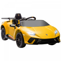 Qaba 12v Electric Powered Ride-On Car For Kids, Lamborghini Huracan Licensed Kids Car With Remote Co