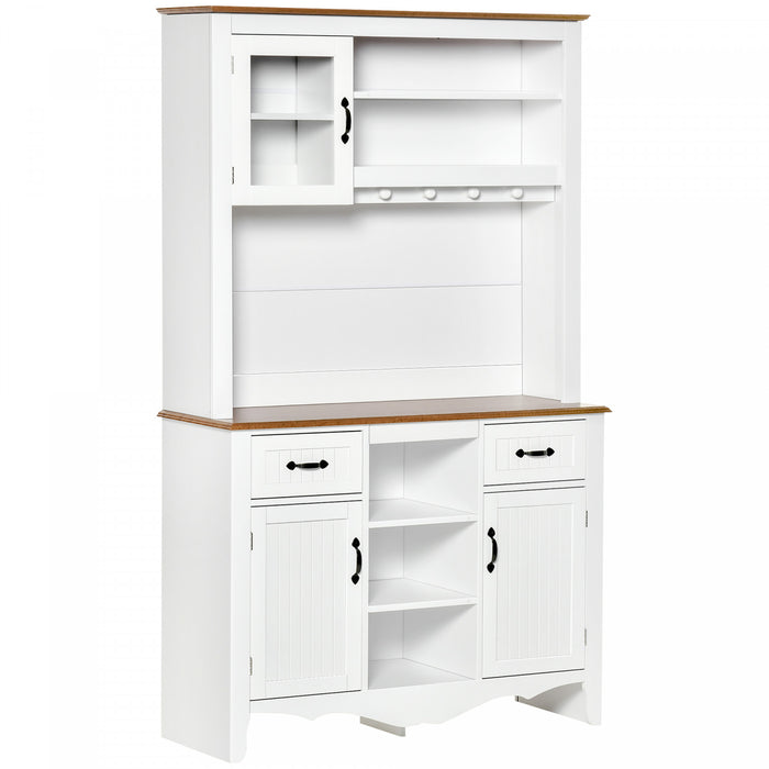 HOMCOM Kitchen Buffet Hutch with Utility Drawer, and 3 Door Cabinets