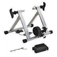 Soozier Bike Trainer Magnetic Bicycle Stand Indoor Exerciser W/ Quick Release Skewer, 5 Levels Resis