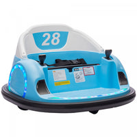 Qaba 12v Bumper Car For Toddlers, Electric Powered Ride-On Car With 360 Degree Spin, Remote Control,