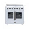 Galiano 36 Inch French Door Electric Range, 5 radiant burners, 5.36 cu.ft., White - FFSEL6917-36WHT | Cuisiniere electrique Galiano de 36 po a portes francaises, 5 foyers, 5,36 pi³, blanc – FFSEL6917-36WHT