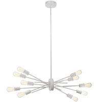 Dainolite Nebraska 10 Light Horizontal Pendant Matte White Finish Lamp