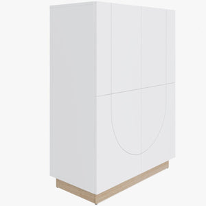 Nordika Nauraa High-Buffet Accent Cabinet - White