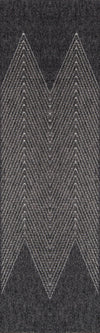 Raven Contemporary 2'0\" x 10'0\" Runner Rug in Grey Indoor Area Rug