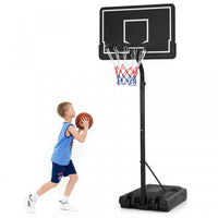 Costway 6.9-8.5 Ft Portable Outdoor Basketball Hoop With Shatterproof Pc Backboard