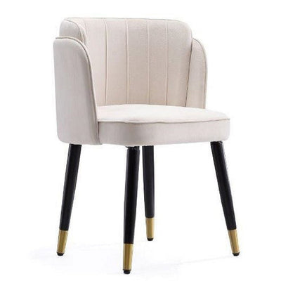 Manhattan Comfort Zephyr Velvet Dining Chair - Cream|Chaise de salle à manger Zephyr de Manhattan Comfort en velours - crème