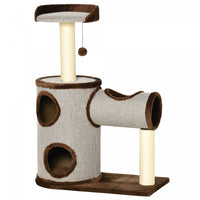 Pawhut Cat Tree Tower Indoor Cats Climbing Activity Center Kitten Furniture W/ Cat House, Bed, Scrat