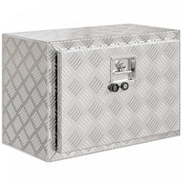 24 In Underbody Truck Tool Box, Heavy Duty Aluminum Diamond Plate Tool Box