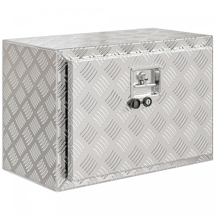 24 In Underbody Truck Tool Box, Heavy Duty Aluminum Diamond Plate Tool Box