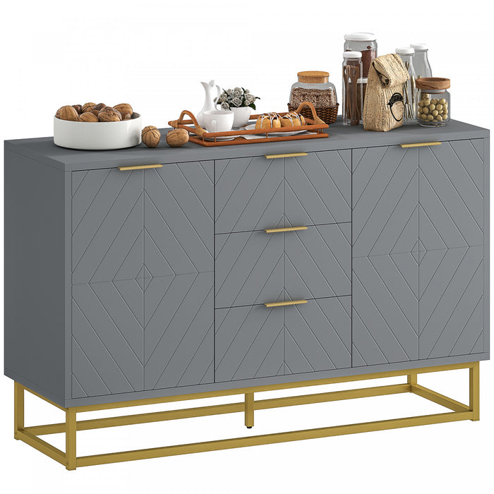 HOMCOM 3-Drawer Storage Cabinet Sideboard for Dining Room, Living Room