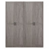 Hopkins Modern 30\" Storage Cabinet in Gray (4-Shelf) - Set of 2 Armoire