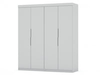 Mulberry Contemporary Modern 2-Piece Wardrobe Closet in White 