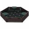 Kids Outdoor Sandbox, With Waterproof Oxford Canopy, Bottom Fabric Liner, Children Playset For 3-12 Years Old, Backyard, Brown