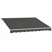 Outsunny 12' X 10' Electric Retractable Awning W/ Remote Controller, Grey