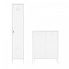 Naomi Modern 2-Piece Metal Storage Cabinets in White