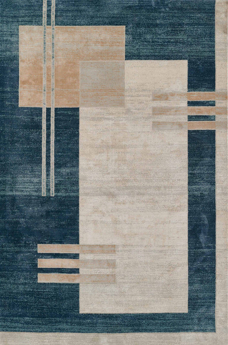 Sorelle Contemporary 5'1\" x 7'7\" Area Rug in Blue Indoor Area Rug