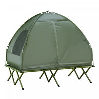 Outsunny Camping Combo Portable Folding Camping Tent, Dark Green