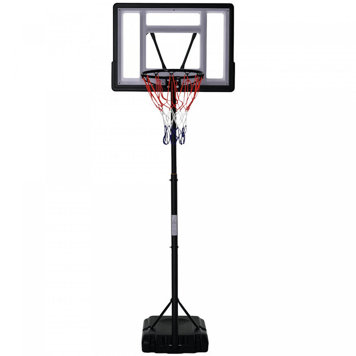 Soozier 5-7FT Basketball Stand and Hoop Backboard Adjustable w/ Wheels