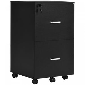 Vinsetto 2-drawer Mobile Office File Cabinet With Lock