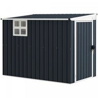 Outsunny 4' X 8' Metal Tool Shed, Outdoor Shed With Window And 2 Vents