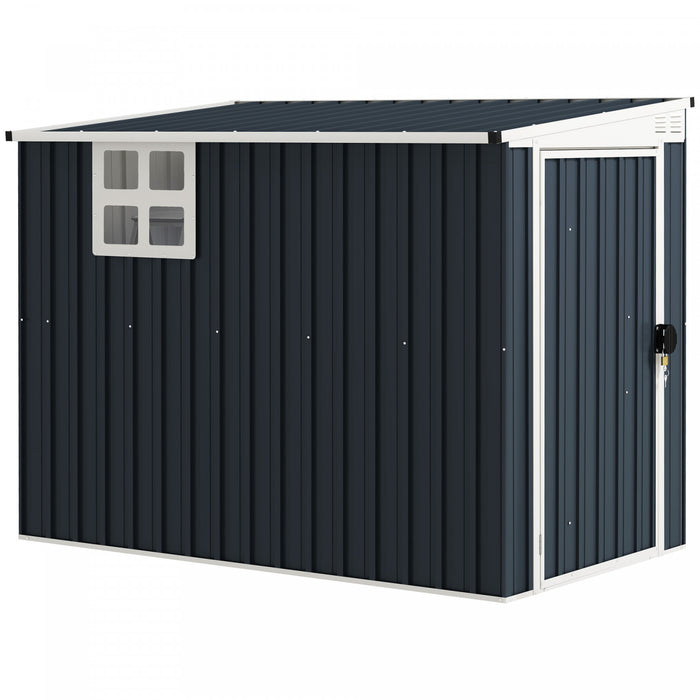 Outsunny 4' X 8' Metal Tool Shed, Outdoor Shed With Window And 2 Vents