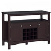 HOMCOM Sideboard Buffet Credenza Storage Cabinet with Drawer Wine Rack
