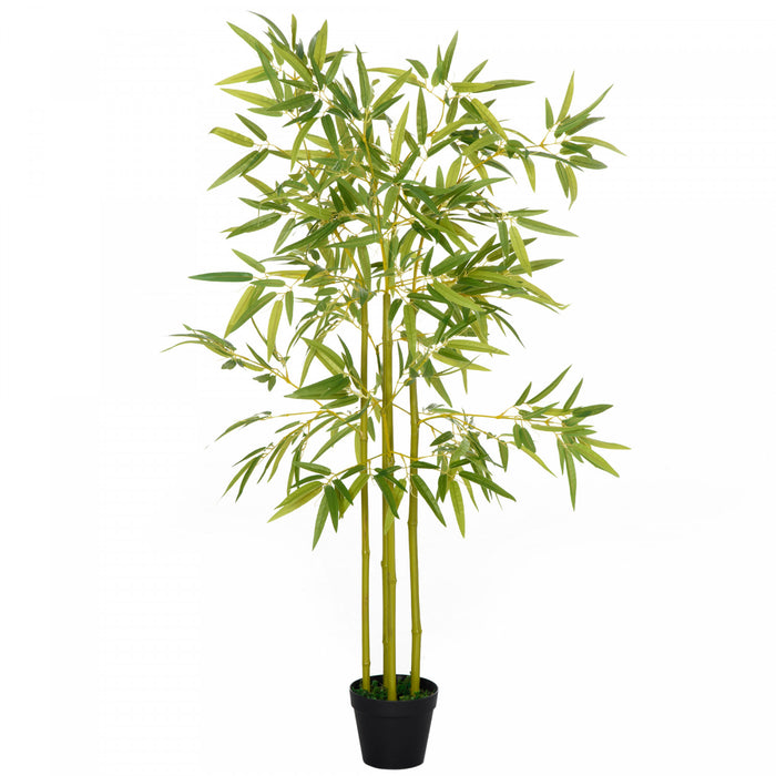Outsunny 4' Artificial Bamboo Tree Fake Plant Indoor Decoration
