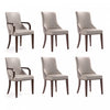 Shubert Modern 6-Piece Dining Chair Set in Light Gray