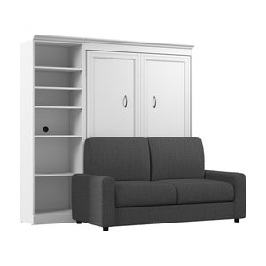 Bestar Versatile Full Murphy Bed Sofa Closet Organizer (91 W) - White