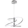 Dainolite Romy LED Pendant 36w Polished Chrome White Silicone Diffuser Lamp|Luminaire suspendu Romy de Dainolite en silicone blanc qui diffuse la lumière, avec fini chromé poli et ampoule à DEL de 36 W