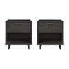 Granville Modern 18\" Nightstand in Charcoal Gray (1-Drawer) - Set of 2