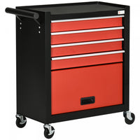 Durhand 4-drawer Tool Chest With 4 Wheels Rolling Tool Organizer