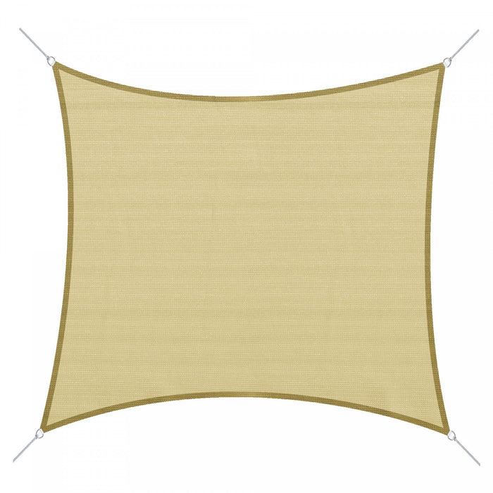 Outsunny 10ft X10ft Square Canopy Sun Sail Shade Garden Cover Uv Protector Outdoor Patio Lawn Shelter With Carrying Bag Sand