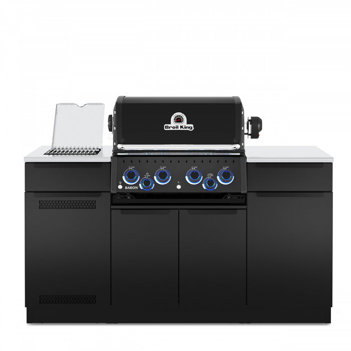 Broil King Baron 490i Shadow 4-Burner Built-In 40,000-BTU Propane Gas BBQ - 875844 Grill